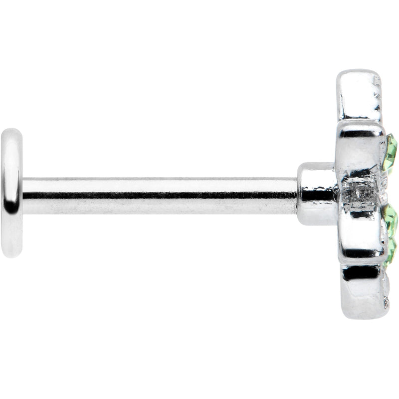 16G 5/16 Green Gem Textured Pot Leaf Labret Monroe Tragus