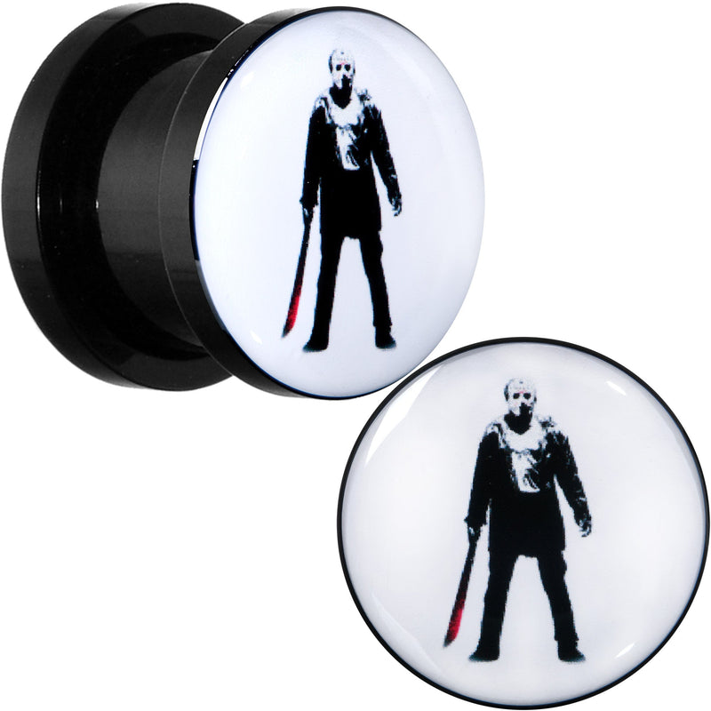 Licensed Friday the 13th Black Jason Voorhees Screw Fit Plug Set