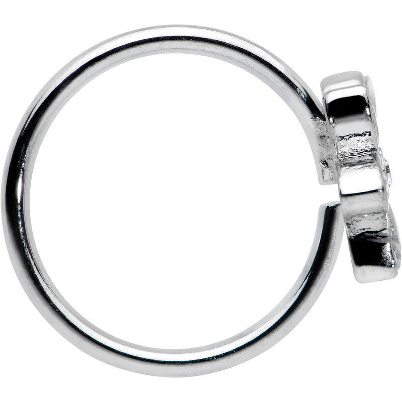 20G 5/16 Clear Gem Fancy Flower Seamless Nose Hoop