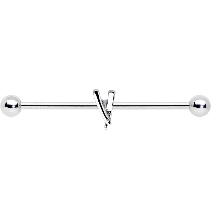 14G Straight Razor Industrial Barbell 38mm
