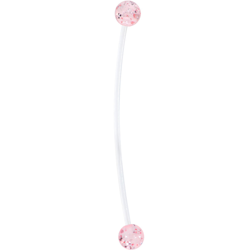 Pink Blue Glitter Glamour PTFE Pregnancy Belly Ring