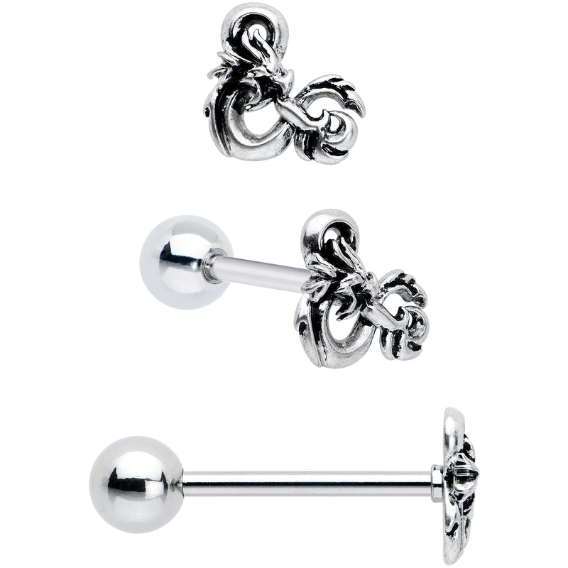 Officially Licensed Dungeons & Dragons Dice Barbell Tongue Ring  Set of 2