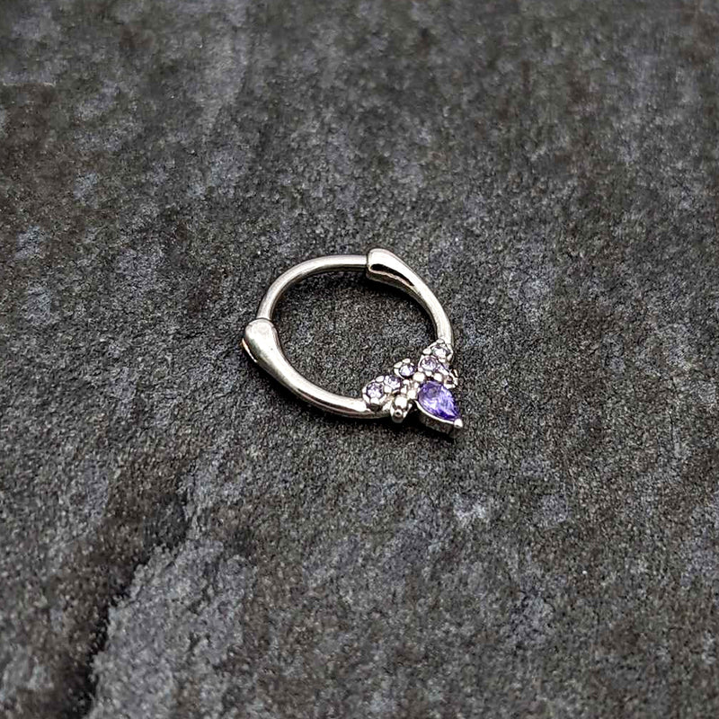 16G 5/16 Purple Gem Bee Glamour Cartilage Clicker