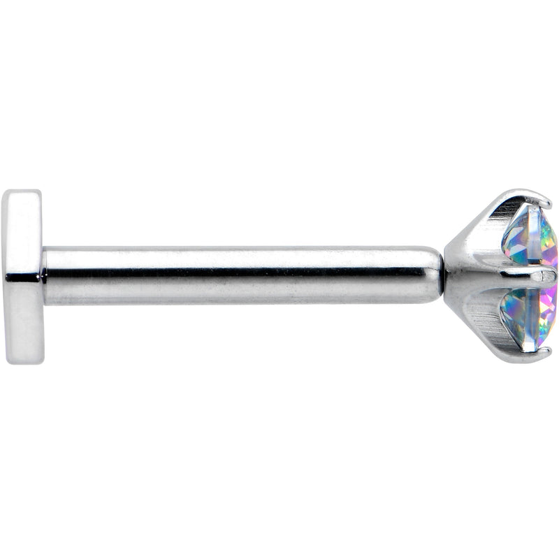 16G 5/16 Vitrail CZ Gem ASTM F-136 Implant Grade Titanium Hex End Labret Tragus