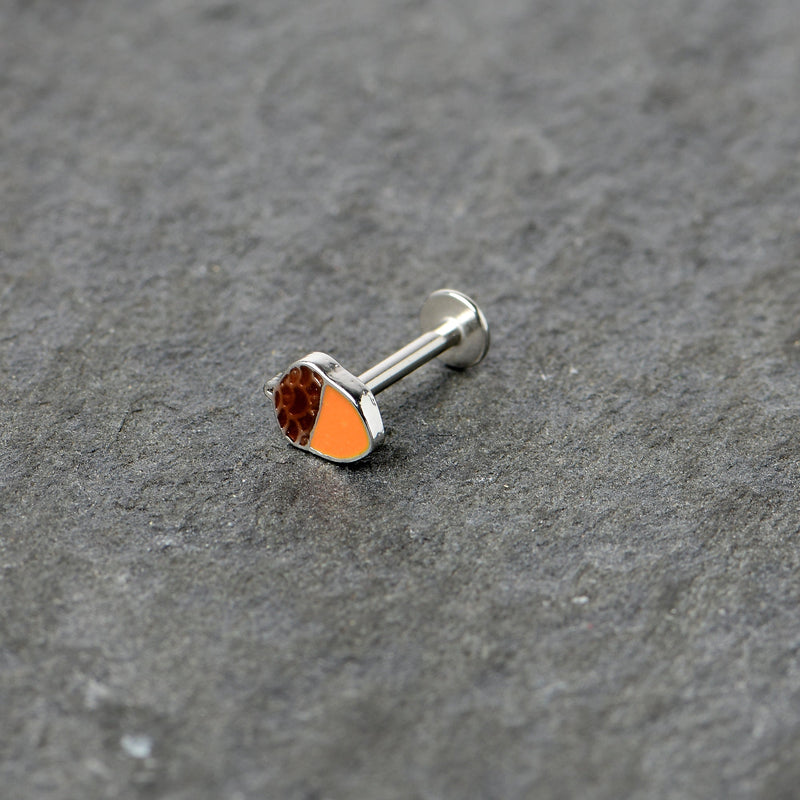 16G 5/16 Autumn Acorn Orange Brown Labret Monroe Tragus