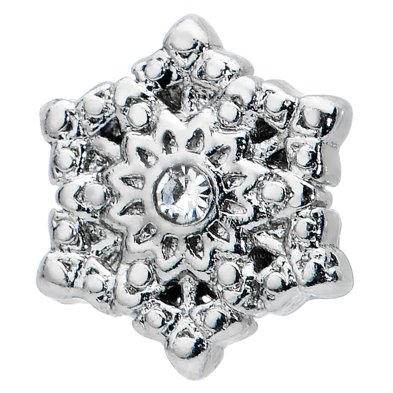 16G 5/16 Clear Gem Filigree Epic Snowflake Labret Monroe Tragus