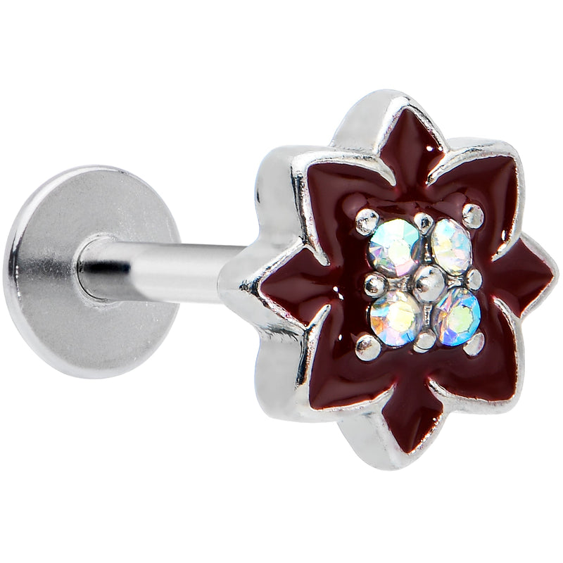 16G 5/16 Aurora Gem Poinsettia Flower Festive Labret Monroe Tragus