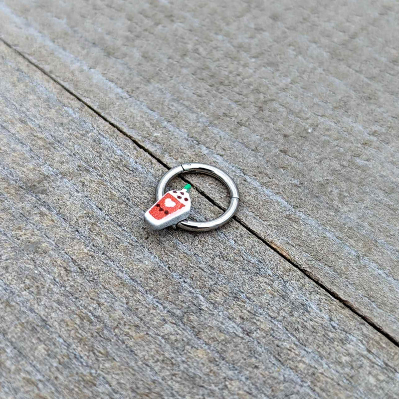 16G 5/16 Sweet Pumpkin Frappe Autumn Hinged Segment Ring