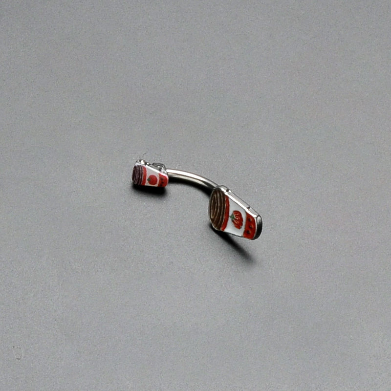 Sweet Pumpkin Latte Autumn Double Mount Belly Ring