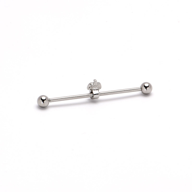 14G Sweet Happy Rose Flower Industrial Barbell 38mm