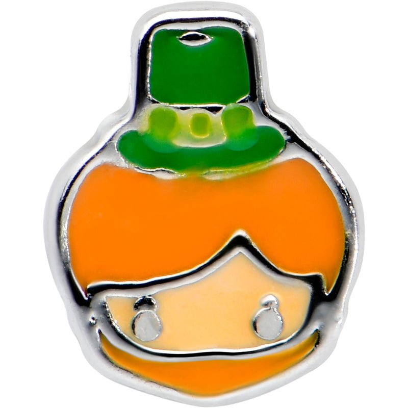 20G 7mm Sweet Happy Leprechaun St Patricks L Shape Nose Ring