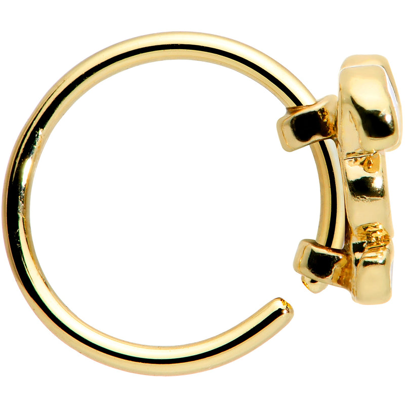 20G 5/16 Gold Tone Cutie Easter Bunny Nose Hoop
