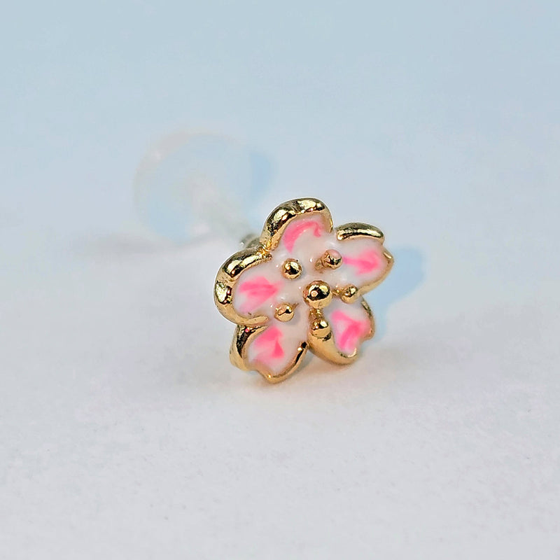 16G Flower Pink Blossom PTFE Bioplast Labret Monroe Tragus