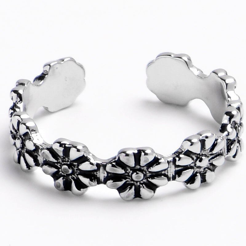 Midi Ring Flower Row Toe Ring