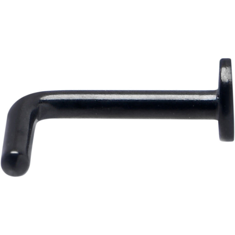 18G 1/4 Black ASTM F-136 Implant Grade Titanium Moon End L Shape Nose Ring