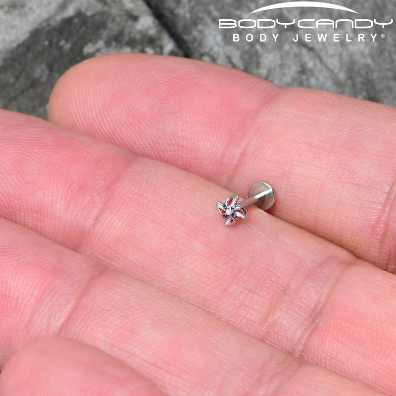 16G 5/16 Patriotic Pinwheel Labret Monroe Tragus