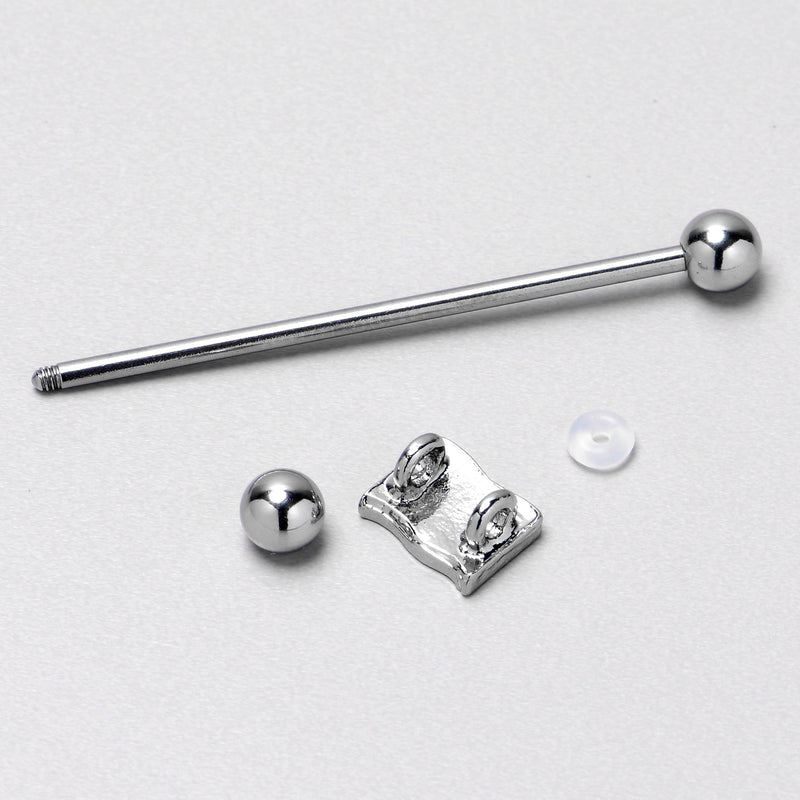 14G Patriotic Flag Industrial Barbell 38mm