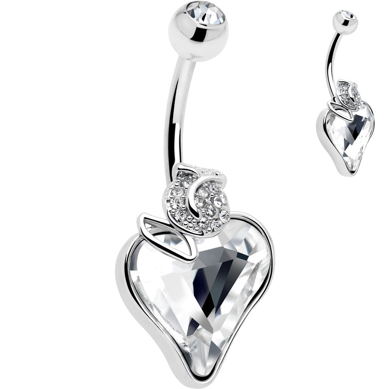 Clear Gem Strawberry Love Belly Ring