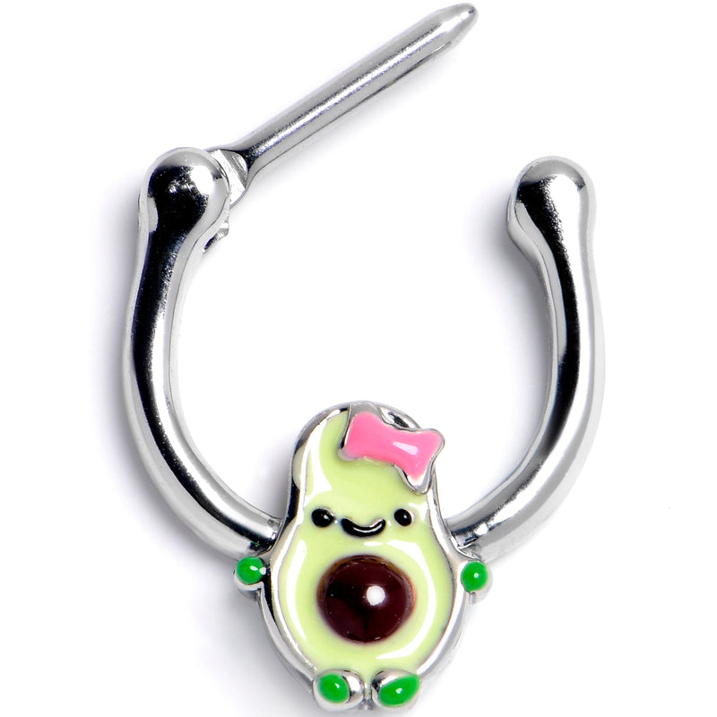16G 5/16 Cutie Avocado Cartilage Clicker