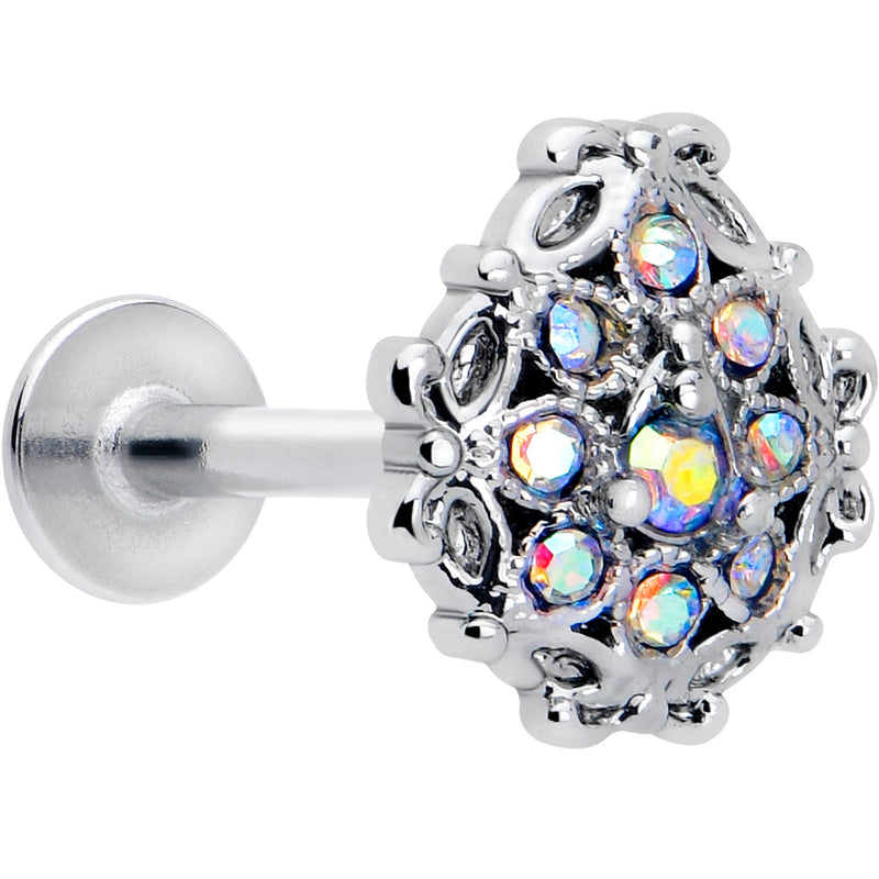 16G 5/16 Aurora Gem Retro Sunburst Labret Monroe Tragus