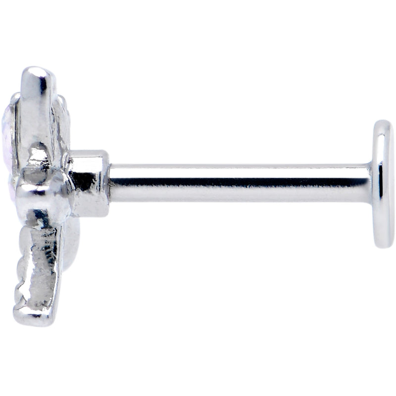 16G 5/16 Aurora CZ Gem Understated Dragonfly Labret Monroe Tragus