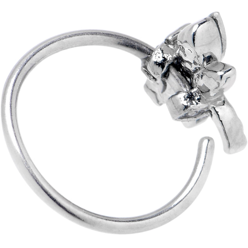 20G 5/16 Aurora CZ Gem Understated Dragonfly Nose Hoop
