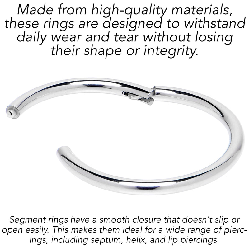 16G 5/8 316L Surgical Steel Precision Hinged Segment Hoop