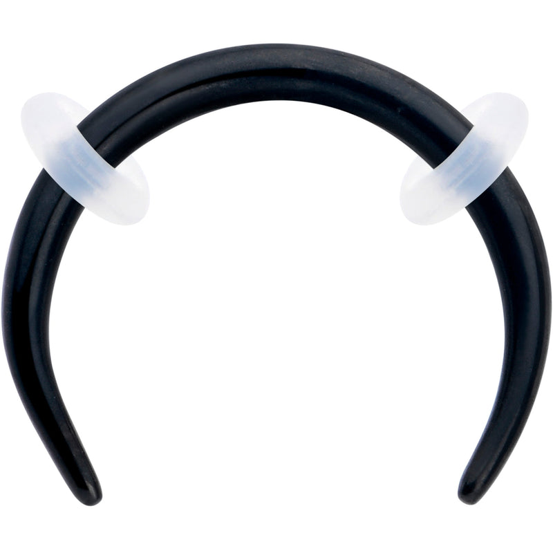 16G 5/16 Black Pincher Crescent Taper
