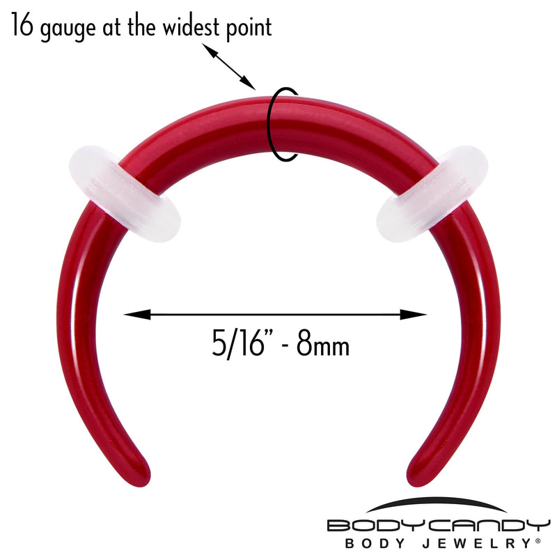 Stainless Steel Crescent Pincher Septum Ring - 14G and 16G