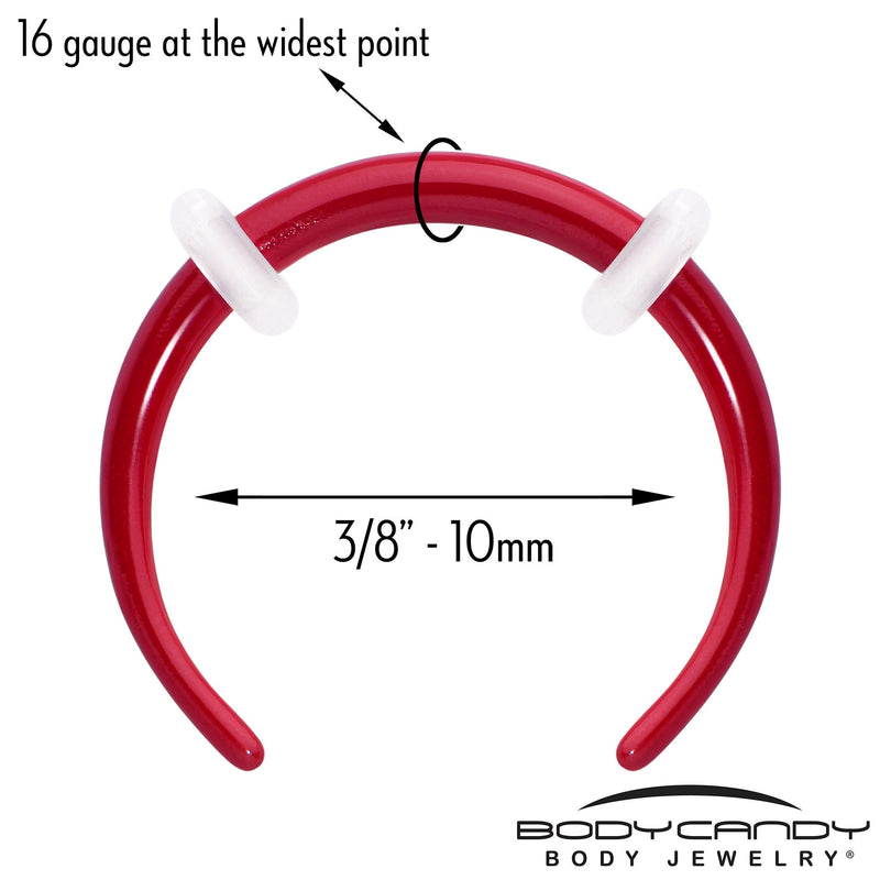 Stainless Steel Crescent Pincher Septum Ring - 14G and 16G