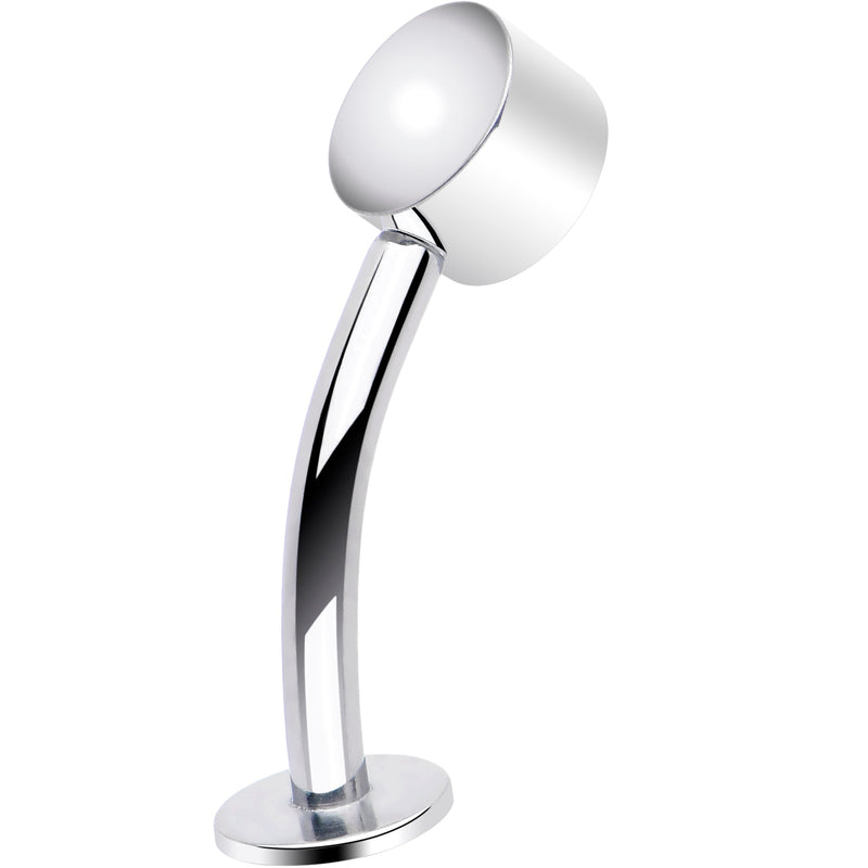 Bezel Gem Titanium Threadless Floating Belly Ring