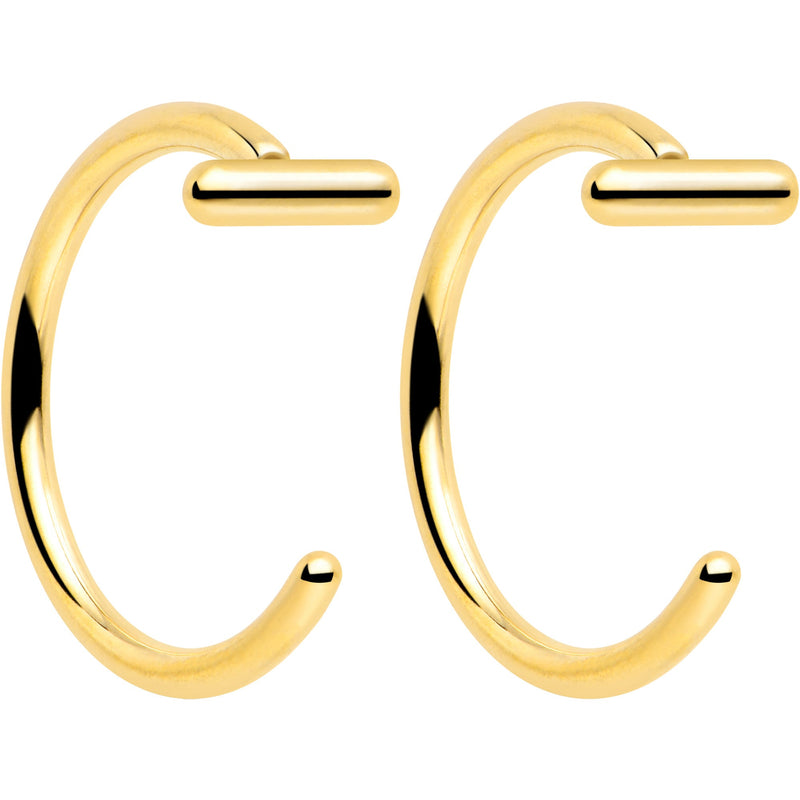 20G Bar Implant Grade Titanium Open Hoop Earrings