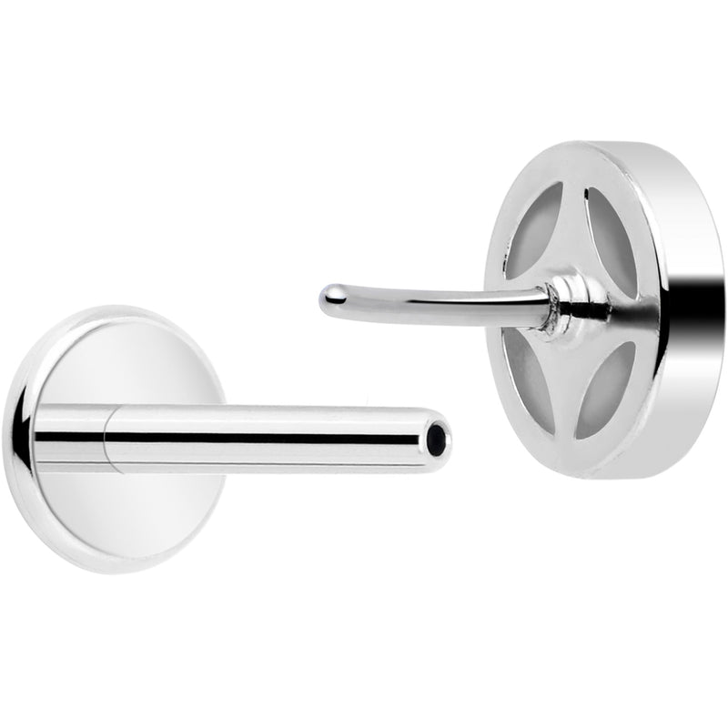 18G 5/16 CZ Gem Star Threadless Push In Labret Monroe Tragus