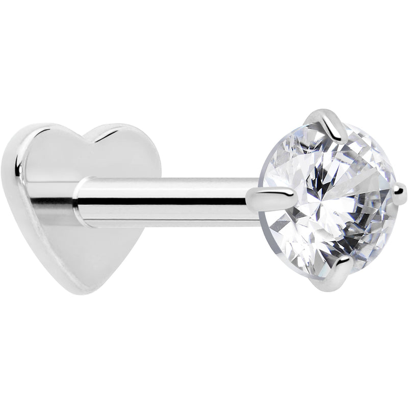 18G 5/16 CZ Implant Grade Titanium Reversible Threadless Flatback