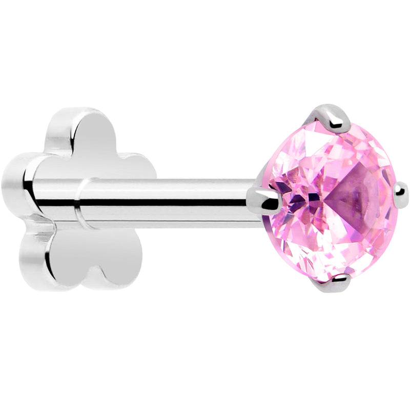 18G 5/16 CZ Implant Grade Titanium Reversible Threadless Flatback