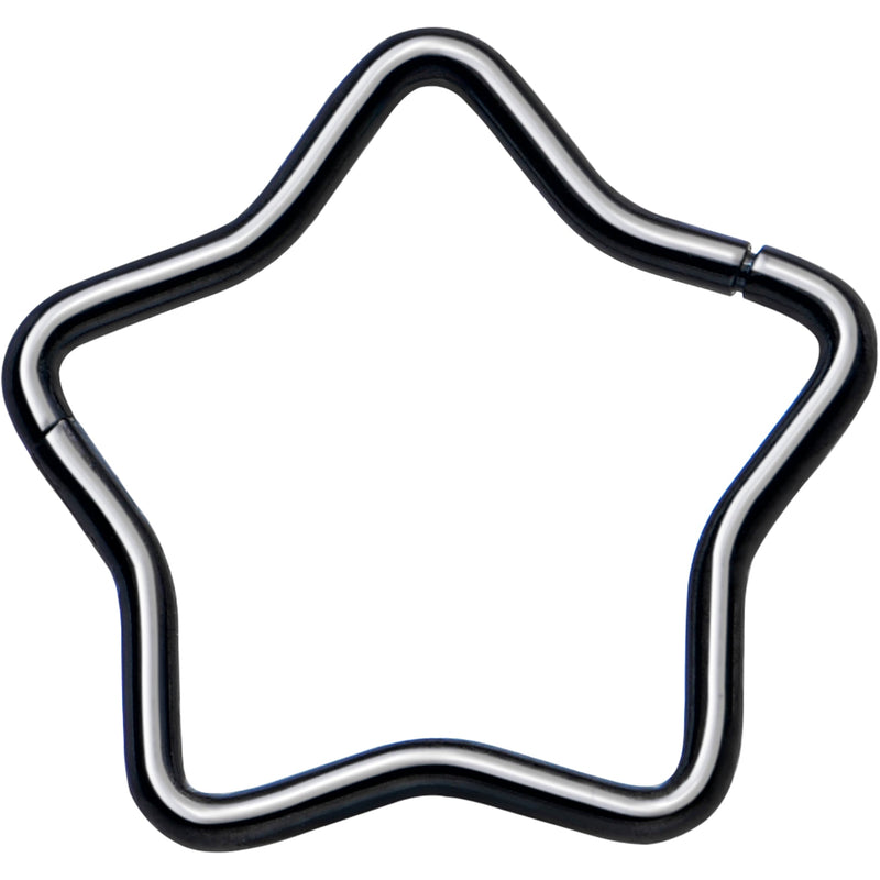 20G Seamless Hollow Star Nose Hoop Surgical Steel