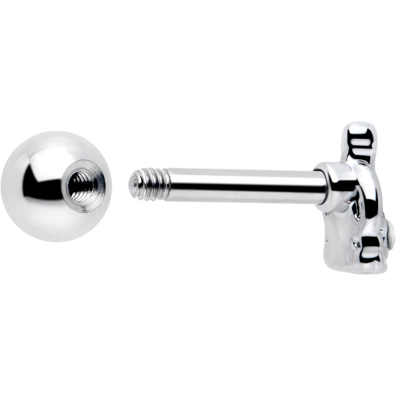 16G 1/4 Clear Gem Champagne Dreams Cartilage Tragus Earring