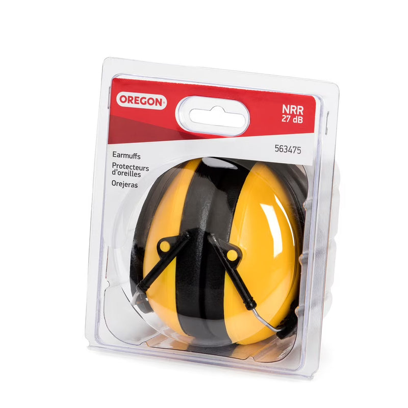 Oregon® Protective Earmuffs, Adjustable Fit, Noise Reduction Rating (NRR) 27 dB, Yellow – Part #563475