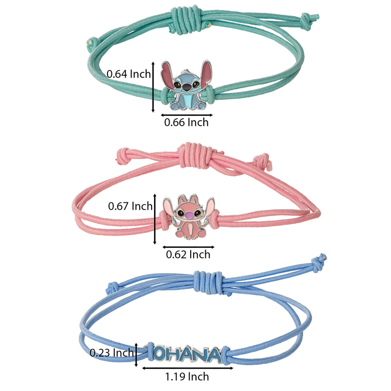 Disney Girls Lilo & Stitch Best Friends Bracelet Set of 3