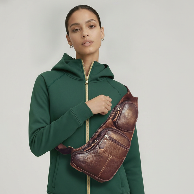 Genuine Leather Crossbody Sling Bag (Unisex)