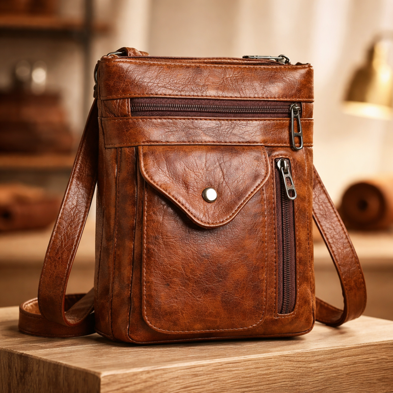 Women’s Vintage Leather Crossbody Bag