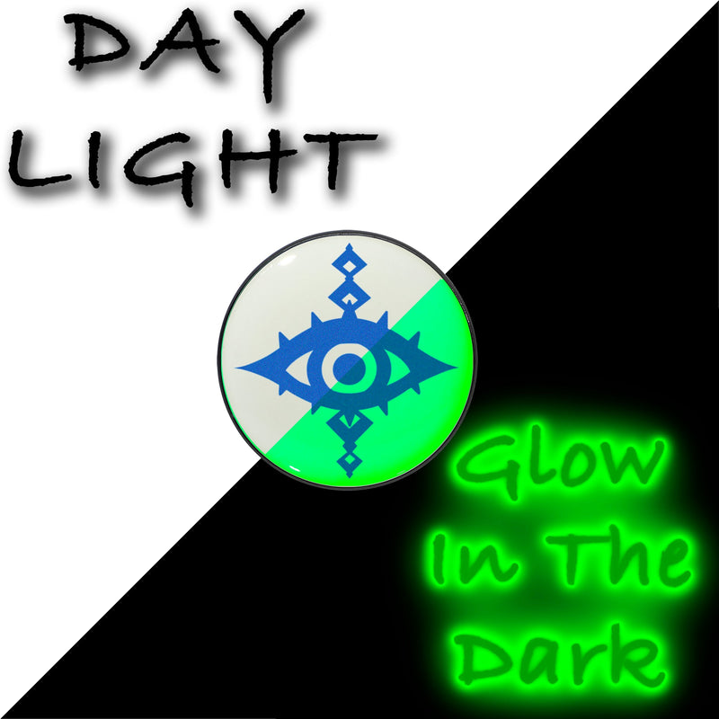 Black Anodized Evil Eye Glow in the Dark Stud Earrings by Onyx O
