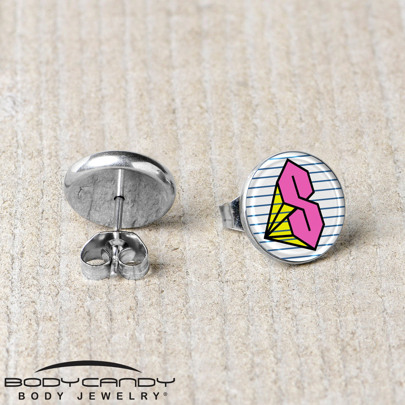 Hot Pink Cool S Stud Earrings by Onyx O