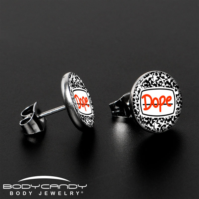Dope Composition Notebook Stud Earrings by Onyx O