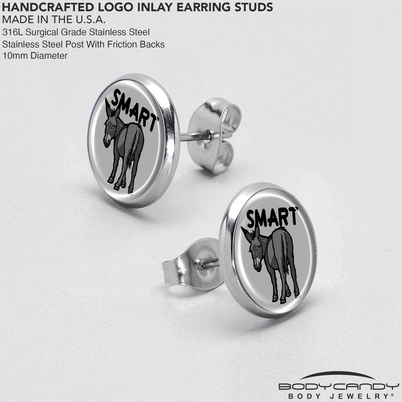 Donkey Smart Ass Stud Earrings by Onyx O