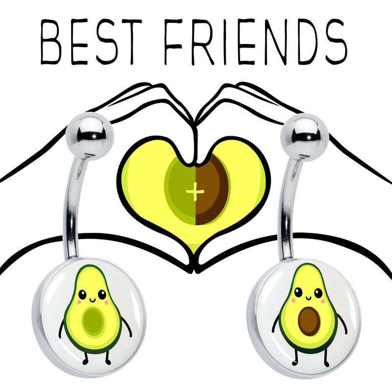 Avocado Oh BFF Set of 2 Belly Rings by Onyx O