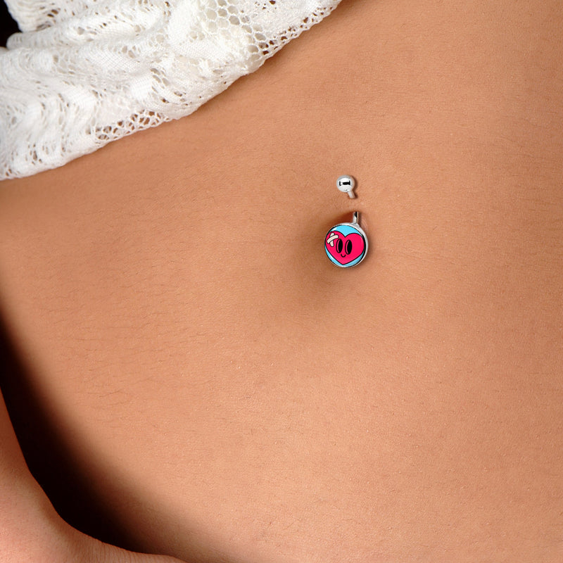 Bandaged Heartbreak Heart Belly Ring by Onyx O