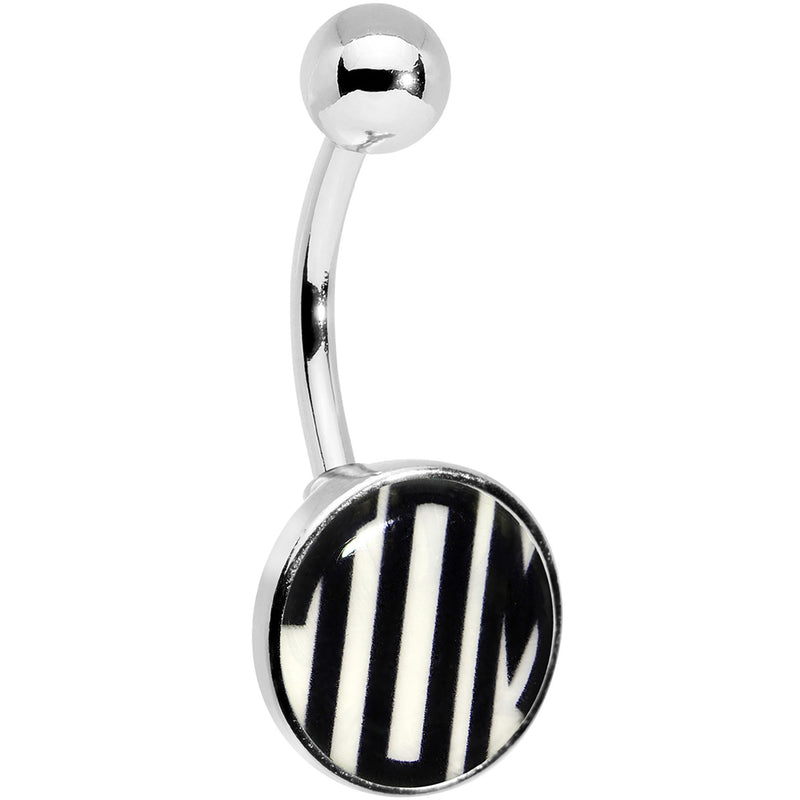 Custom Glow in the Dark Logo Personalized Initial Belly Ring