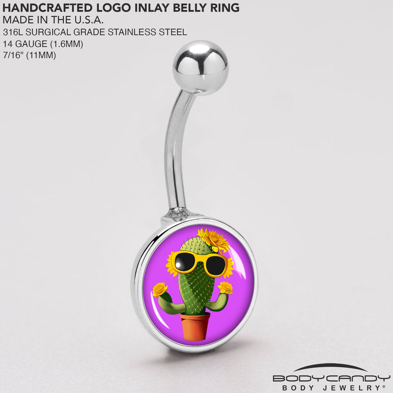 Sunflower Cactus Belly Ring by Onyx O