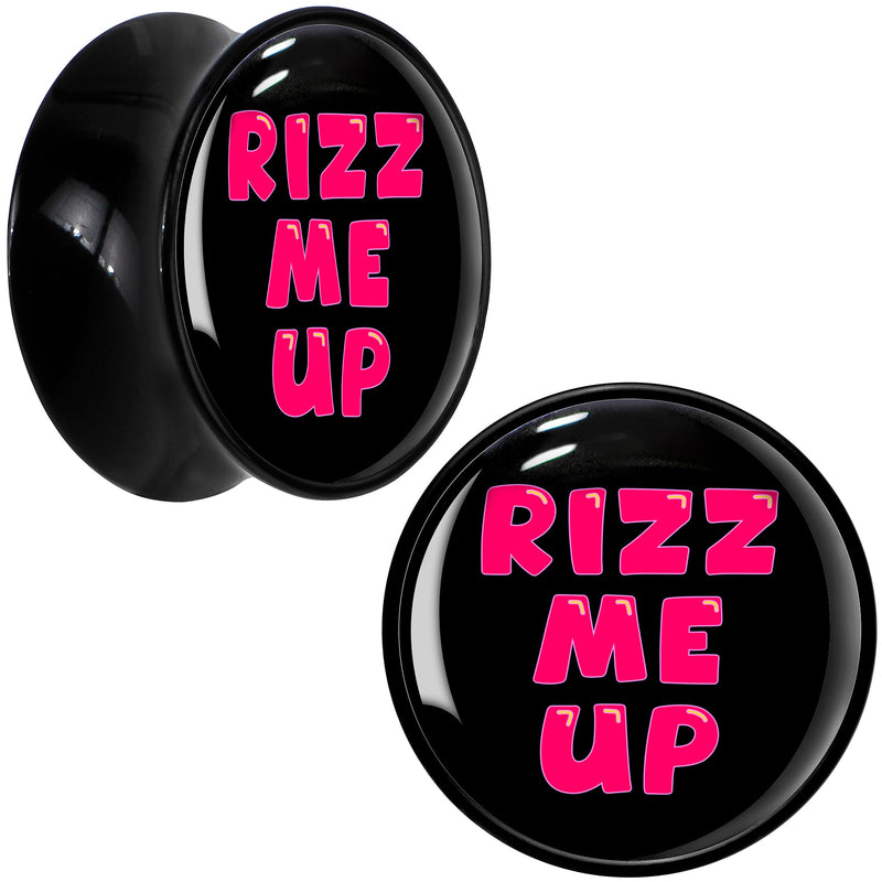 RIZZ ME UP Black Acrylic Saddle Plug Set by Onyx O